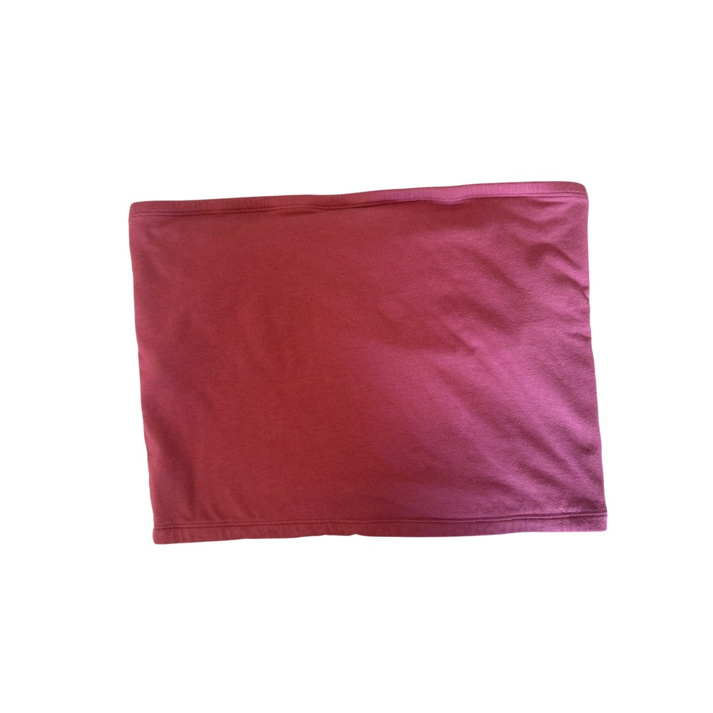 Old Navy Womens XL Tube Top Pink Red Strapless Stretch Solid Bodice Basic XL